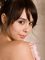 cute teen in a pink dress