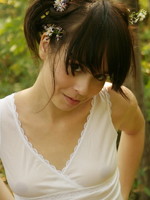 sexy teen model in the woods