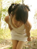 sexy teen model in the woods